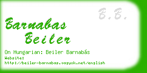 barnabas beiler business card